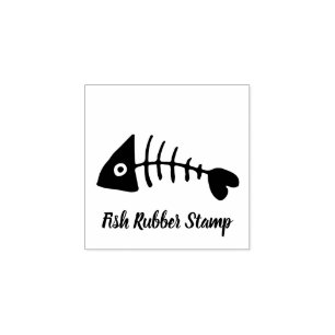Fisch Skeleton mini Gummistempel
