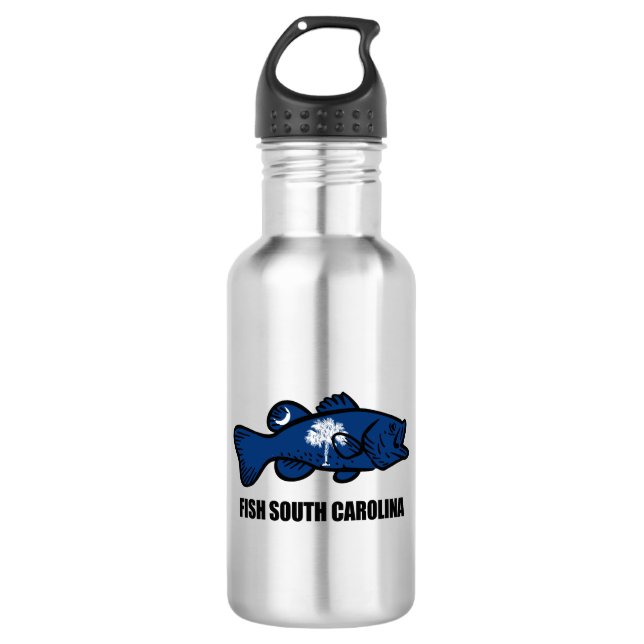 Fisch South Carolina Edelstahlflasche (Vorderseite)