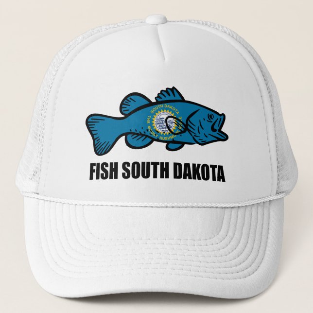 Fisch South Dakota Truckerkappe (Vorderseite)