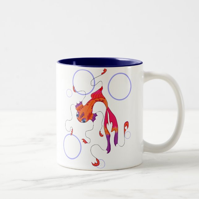 Fisch-Tasse Zweifarbige Tasse (Rechts)