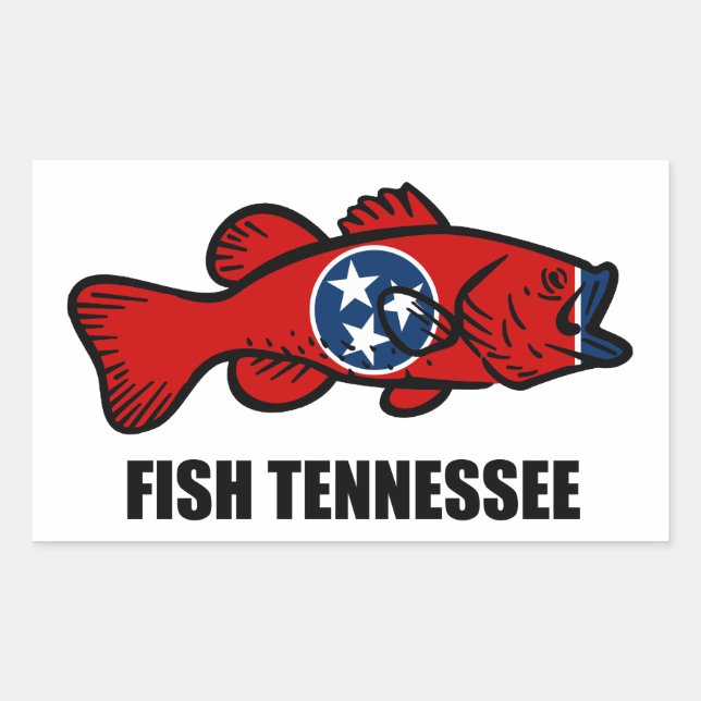 Fisch Tennessee Rechteckiger Aufkleber (Vorderseite)