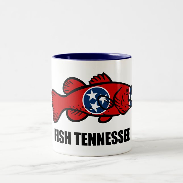 Fisch Tennessee Zweifarbige Tasse (Mittel)