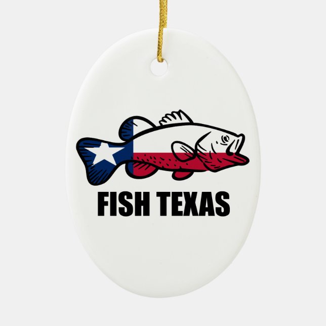 Fisch Texas Keramik Ornament (Vorne)