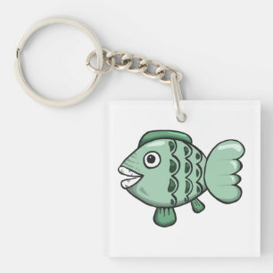 Fisch, Tier, Zeichnend Schlüsselanhänger