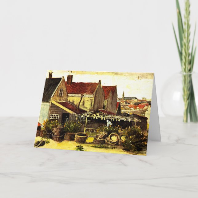 Fisch Trockner Stall von Vincent van Gogh Karte (Vorderseite)