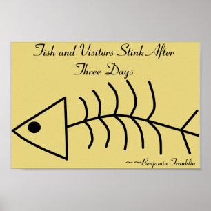 Fisch-und Besucher-Gestank nach dem drei Poster