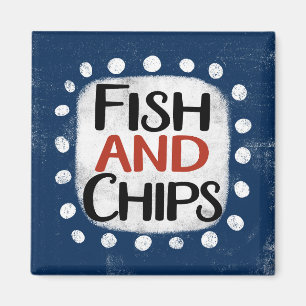 Fisch und Chips Kühlschrank Magnet