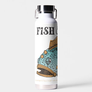 "Fisch und Chips, ultimativer Vater Joke" Wasserfl Trinkflasche
