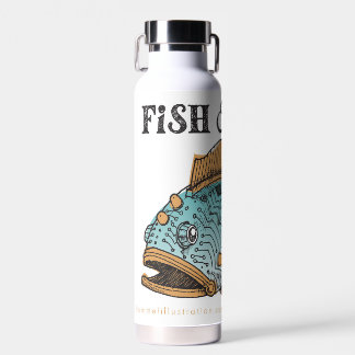"Fisch und Chips, ultimativer Vater Joke" Wasserfl Trinkflasche