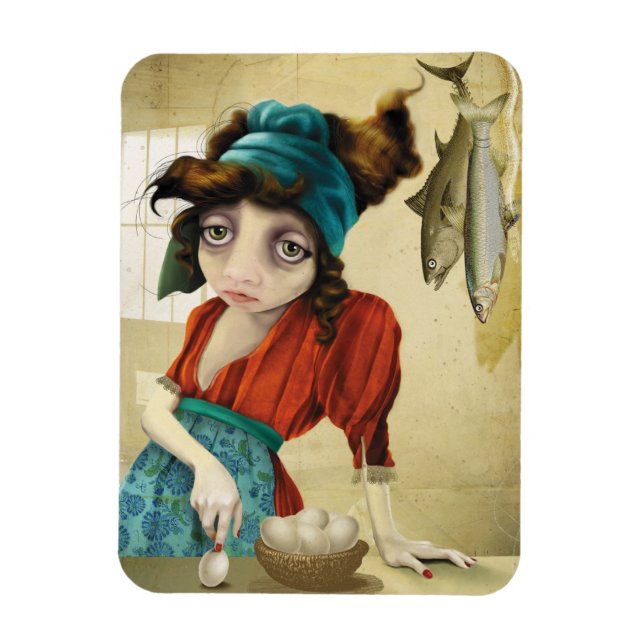 Fisch und Ei Magnet (Vertikal)