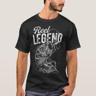 Fisch und Hook Reel Legend Fischer T-Shirt
