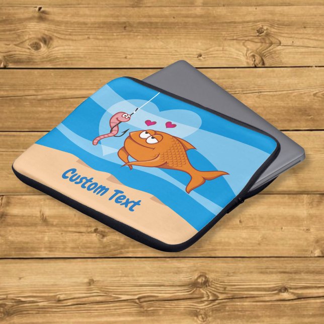 Fisch und Köder in der Liebe Laptopschutzhülle (Von Creator hochgeladen)