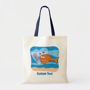 Fisch und Köder in der Liebe Tote Beutel Tragetasche