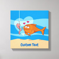 Fisch und Köder in Liebe, Leinwand