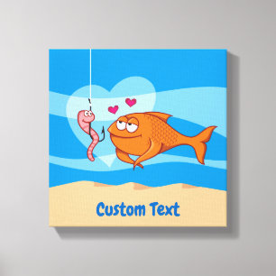 Fisch und Köder in Liebe, Leinwand