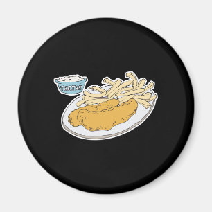 Fisch und Pommes Magnet
