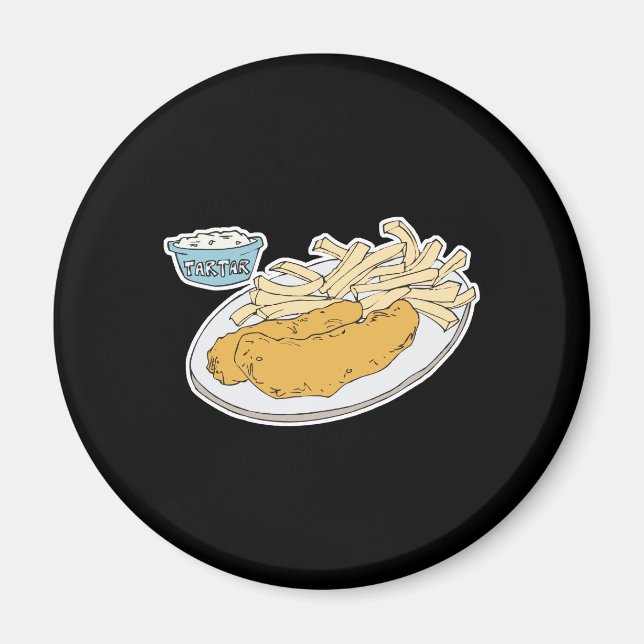 Fisch und Pommes Magnet (Vorne)