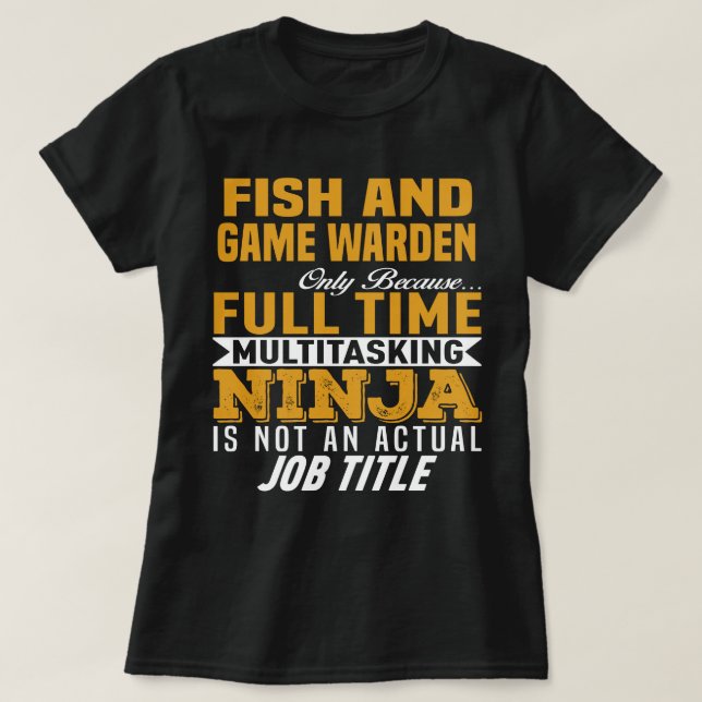 Fisch- und Spielwarte T-Shirt (Design vorne)
