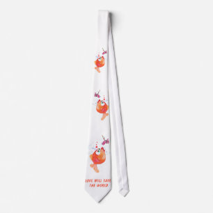 Fisch und Wurm Neck Tie Fun - Benutzerdefinierter  Krawatte
