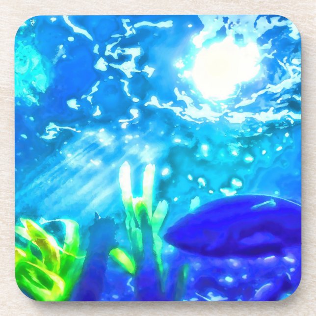 Fisch unter Meer Untersetzer (Vorderseite)