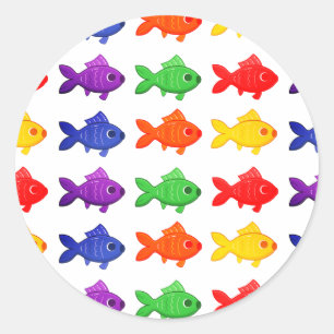 Fisch, Unterwasser, Tiere Runder Aufkleber