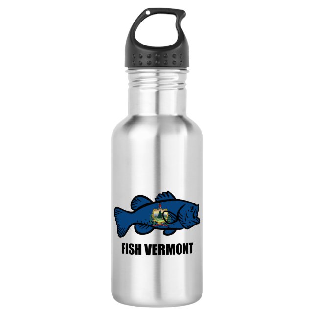 Fisch Vermont Edelstahlflasche (Vorderseite)