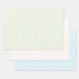 Fisch-Verpackungspapier Flachblatt-Set aus 3 Geschenkpapier Set