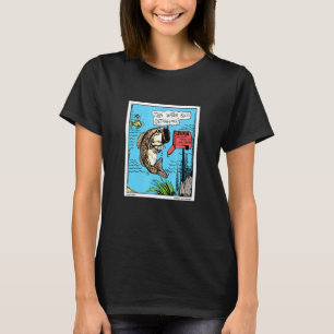 Fisch Verrückte Wasserrechnung Angeln Novelty T-Shirt