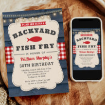 Fisch vom Hinterhof 30. Geburtstag Einladung