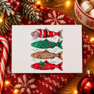 Fisch Weihnachten Santa Forelle Baum Lebkuchen Ang