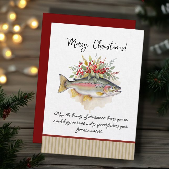 Fisch-Weihnachts-Einladungen Einladung (Celebrate the holiday season with our Fishing-Themed Christmas Cards collection! )