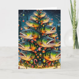 Fisch-Weihnachtsbaum Feiertagskarte