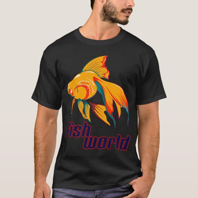 Fisch Welt T-Shirt (Vorderseite)