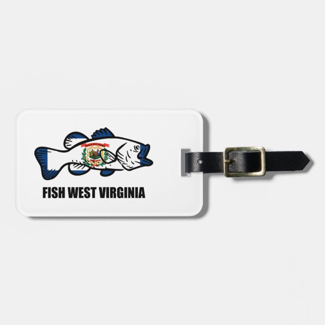 Fisch West Virginia Gepäckanhänger (Vorderseite horizontal)