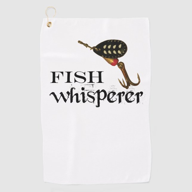 Fisch Whispere Fischhandtuch Golfhandtuch (Vorderseite)