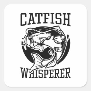 Fisch Whispern Quadratischer Aufkleber