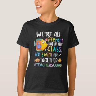 Fisch Wir sind alle verschieden wir schwimmen Lehr T-Shirt