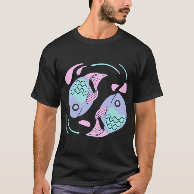 Fisch Yin und Yang T-Shirt (Vorderseite)