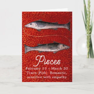 Fisch Zodiac-Geburt Party Karte