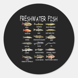 Fischarten Biologie Arten von Süßwasserfischen Fis Runder Aufkleber