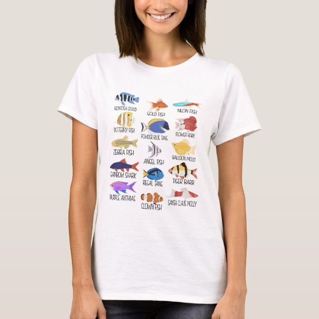 Fischarten Fisherin T-Shirt (Vorderseite)