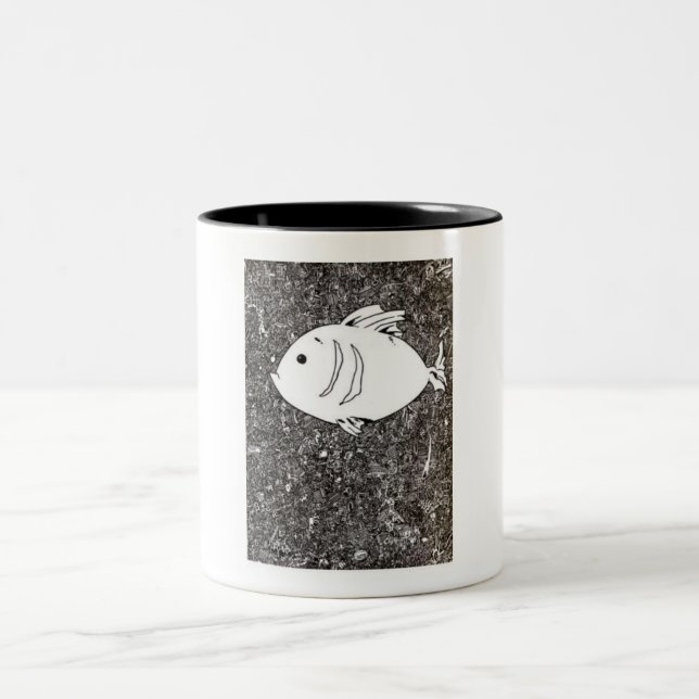 Fischartig Zweifarbige Tasse (Mittel)