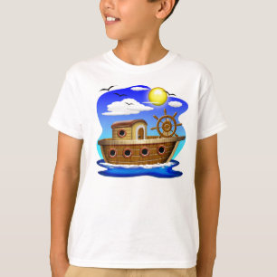 Fischboot Cartoon T-Shirt