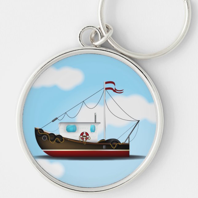 Fischboot Schlüsselanhänger (Vorne)