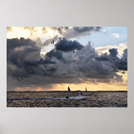 Fischboot West, Florida Poster