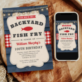 Fischbrasse im Garten 100. Geburtstag Einladung