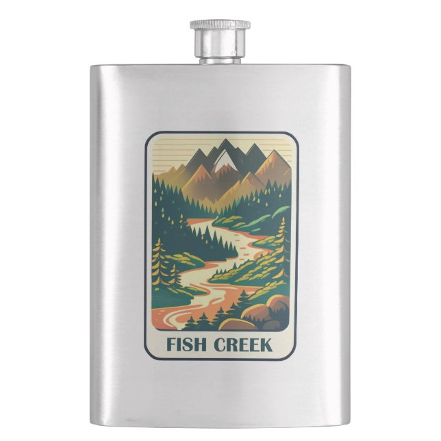 Fischcreek Oregon Colors Flachmann (Vorderseite)