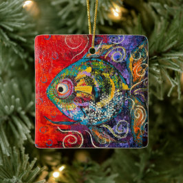 Fischdekoration Keramikornament