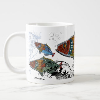Fischdesign Tasse/Nadelstich Design/Elemente Jumbo-Tasse