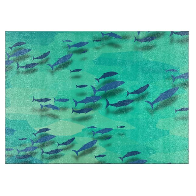 Fischdesigns Ausschneiden Schneidebrett (Vorderseite)